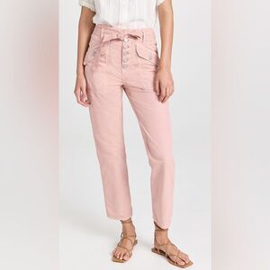 Veronica Beard Rinley Straight Ankle Jeans Pants Women’s 29 Belted Pink Preppy